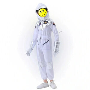 Kids Astronaut Costume For with Helmet And Gloves Star Explore and Play Medium